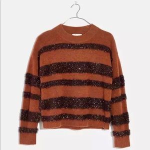 Striped Madewell cropped sweater cozy & comfy M 🌧
